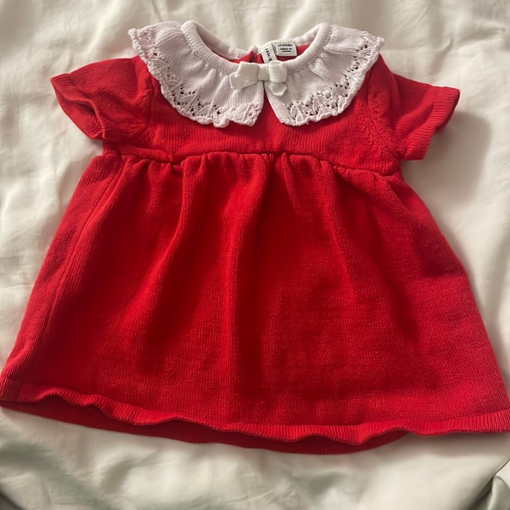 Baby girl Janie and Jack red dress 0-3 months